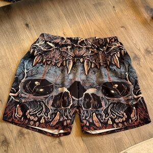 Men's Graphic Skull Shorts